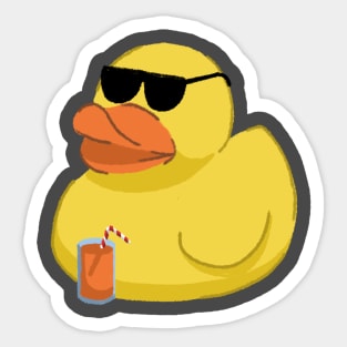 Cute Duck Wearing Sunglasses Sticker